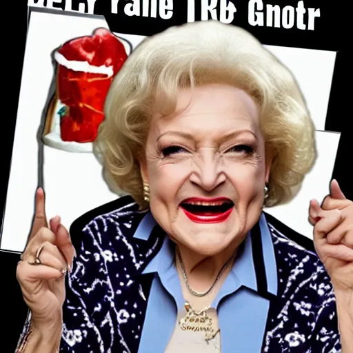 Image similar to betty white gangster rapper