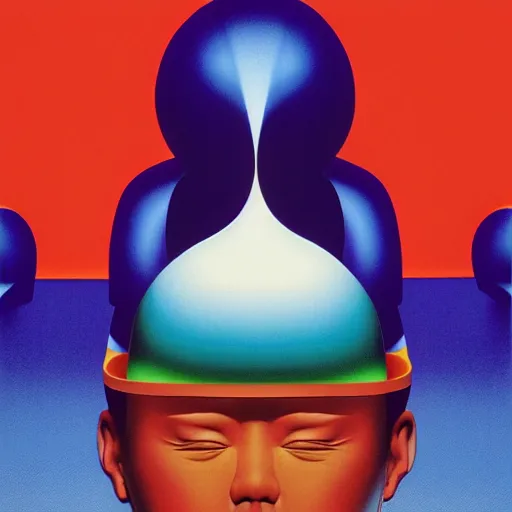 Prompt: the end by shusei nagaoka, kaws, david rudnick, airbrush on canvas, bauhaus, surrealism, neoclassicism, renaissance, hyper realistic, pastell colours, cell shaded, 8 k - h 7 0 4