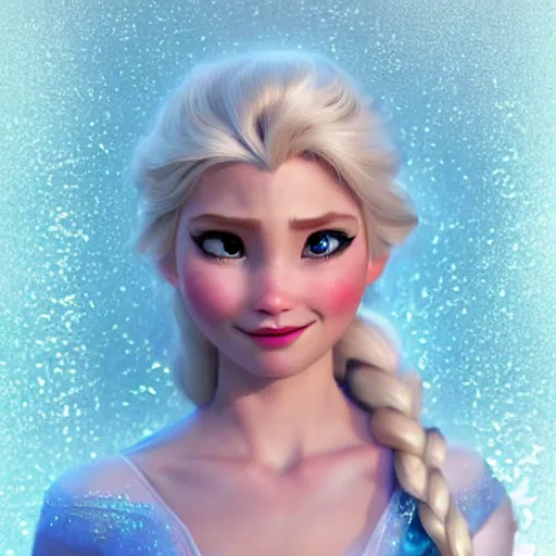 Image similar to elsa from frozen, hyper realistic, hyper detailed, digital art, trending in artstation, cinematic lighting, studio quality, smooth render, unreal engine 5 rendered, octane rendered, art style by klimt and nixeu and ian sprigger and wlop and krenz cushart