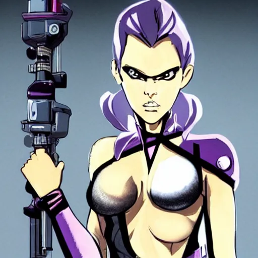 Prompt: a woman fighter styled like aeon flux peter chung