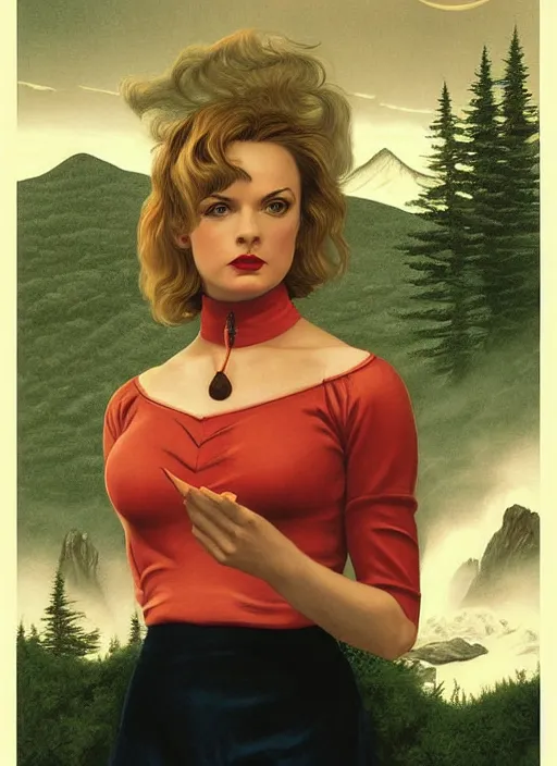 Prompt: twin peaks poster art, from scene from twin peaks, by michael whelan, rossetti bouguereau, artgerm, retro, nostalgic, old fashioned, portrait of talyor swift cheerleader