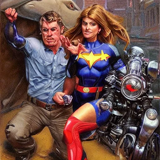 Image similar to 🦸🏼♀ by james gurney