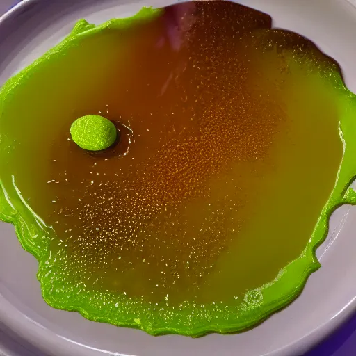 Prompt: high resolution photo of slime, michelin star, very tasty, food photography, instagram, trending