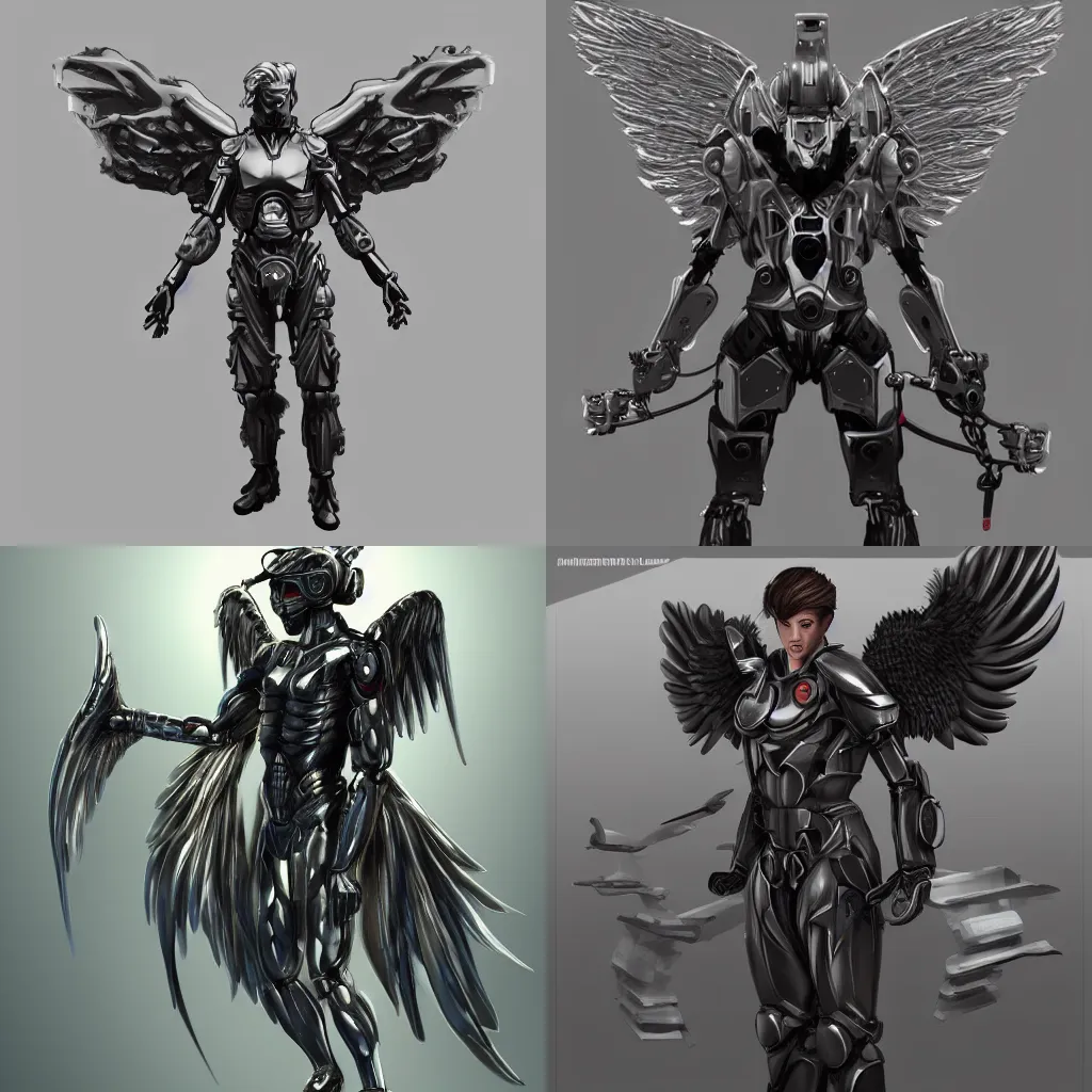 Prompt: Mechanical male angel,tech, artstation