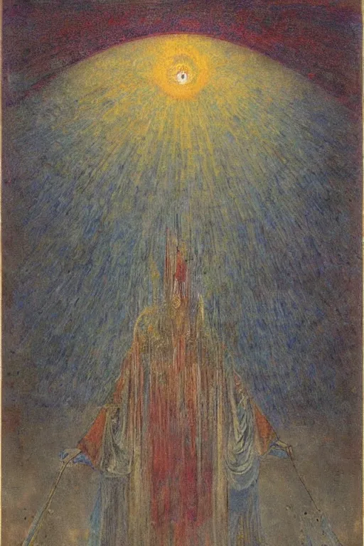 Image similar to strange deity, mikalojus konstantinas ciurlionis