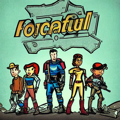 Prompt: fallout vault detailed illustration in comic book style