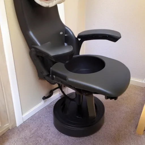 Image similar to gaming chair combined with a toilet