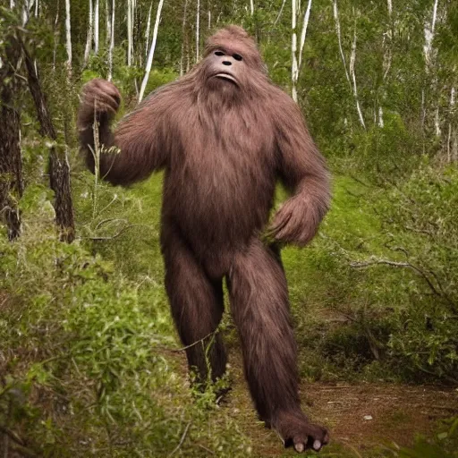 Image similar to National Geographic photo of Sasquatch in the Australian bush