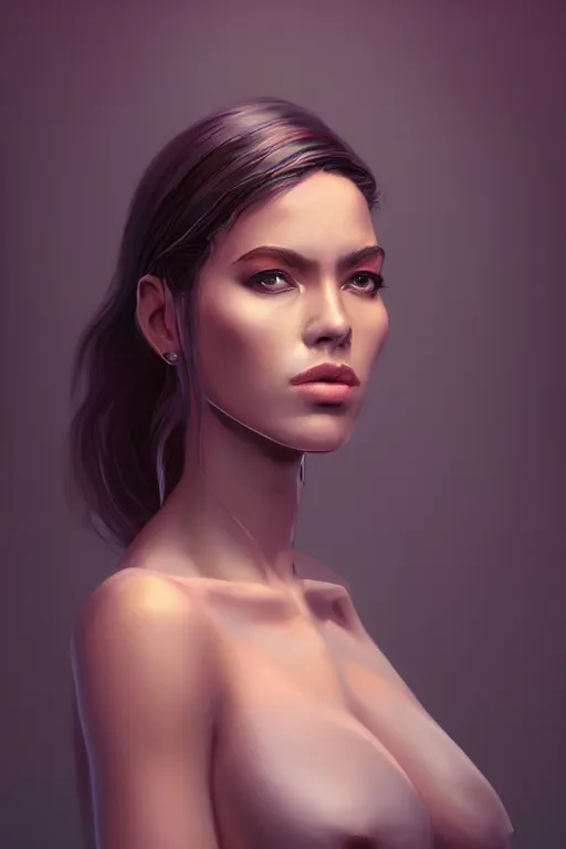 Image similar to A portrait of a woman, illustration by Eric-Anthony Johnson, trending on artstation, 4k, 8k, HD