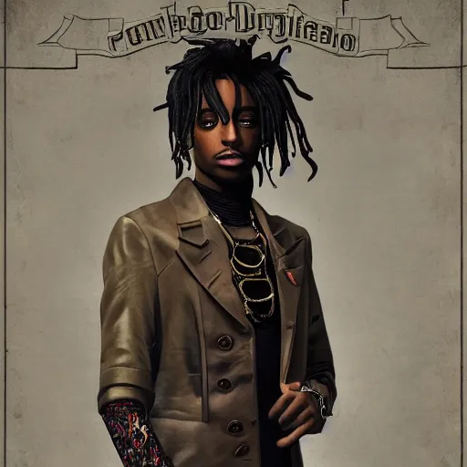 Image similar to playboi carti in steampunk style digital art 4 k the detailed super realistic