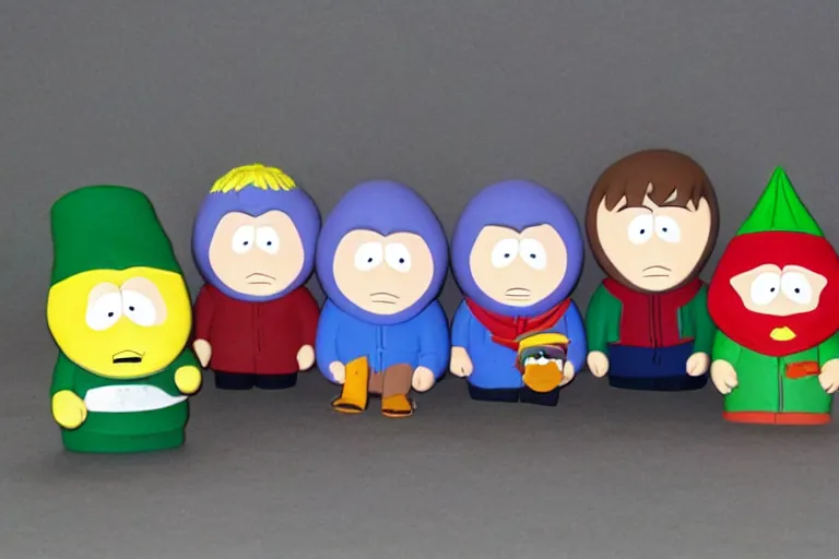 Prompt: Southpark in claymotion