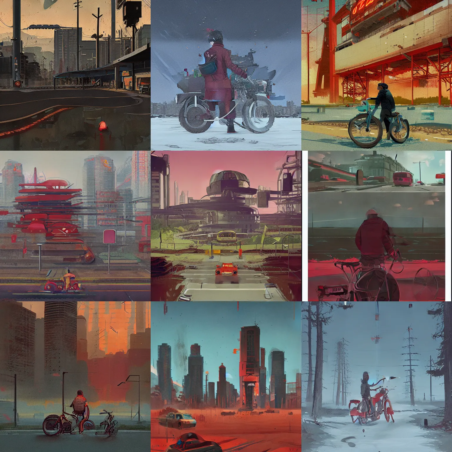 Prompt: akira, by simon stalenhag