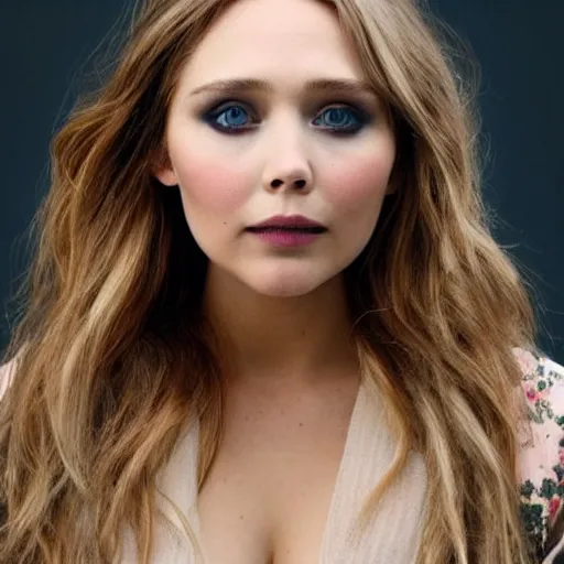 Image similar to elizabeth olsen mixed with jennifer lawrence