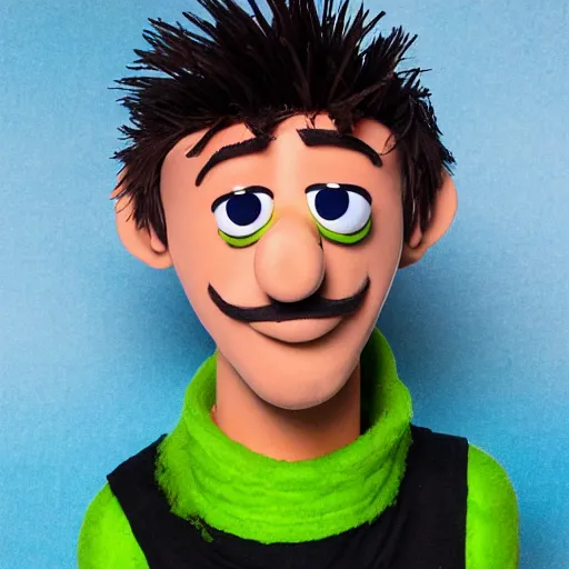 Prompt: JackSepticEye as a muppet, photorealistic