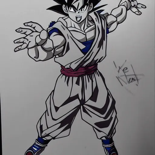 Image similar to goku drawn by hayao miyazaki