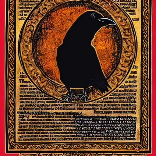 Image similar to portrait of a raven in a vantablack cloak and holding a symbolic weapon. portrait hung up in a windows 9 8 castle. r / oldschoolfantasy