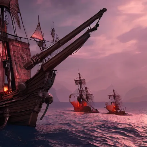 Image similar to sirens capturing a pirate ship, highly detailed, photorealistic portrait, bright studio setting, studio lighting, crisp quality and light reflections, unreal engine 5 quality render