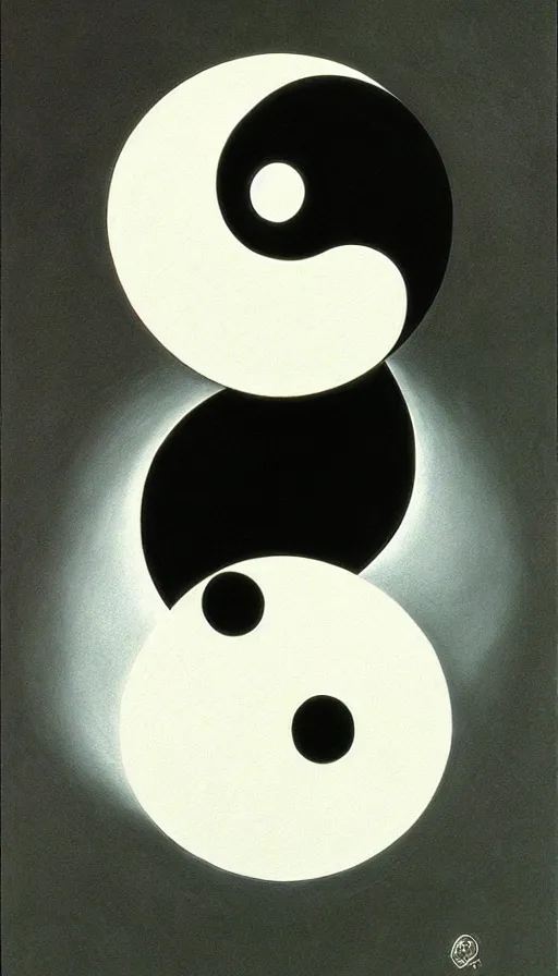 Image similar to Abstract representation of ying Yang concept, by john howe