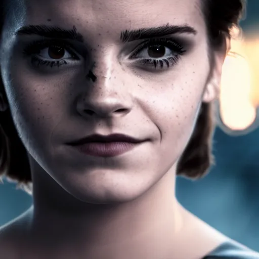 Image similar to Emma Watson as Catwoman, XF IQ4, f/1.4, ISO 200, 1/160s, UHD, Sense of Depth, AI enhanced, HDR, in-frame