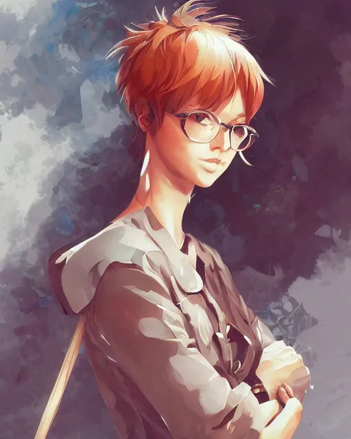 Image similar to hideo kojima, portrait shinkai makoto studio ghibli studio key hideaki anno sakimichan stanley artgerm lau rossdraws james jean marc simonetti elegant highly detailed digital painting artstation pixiv