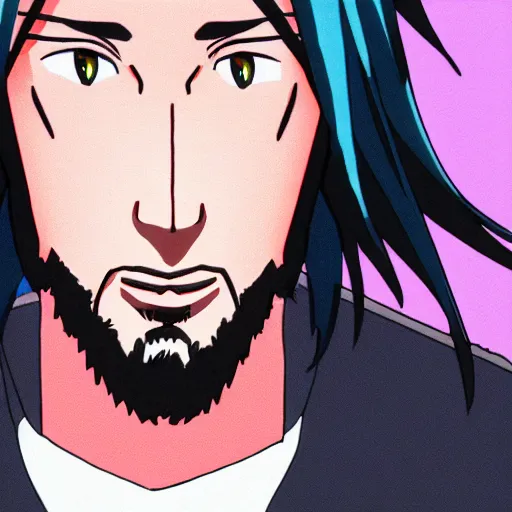 Image similar to keanu reeves as an anime character, in the style of nichojou, directed by tatsuya ishihara