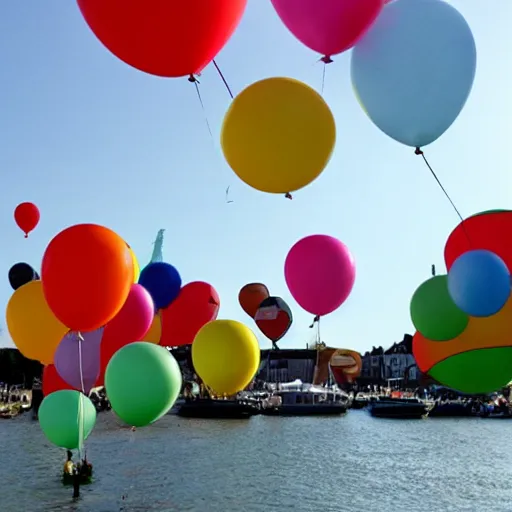 Image similar to photo of bretagne with giant birthday balloons