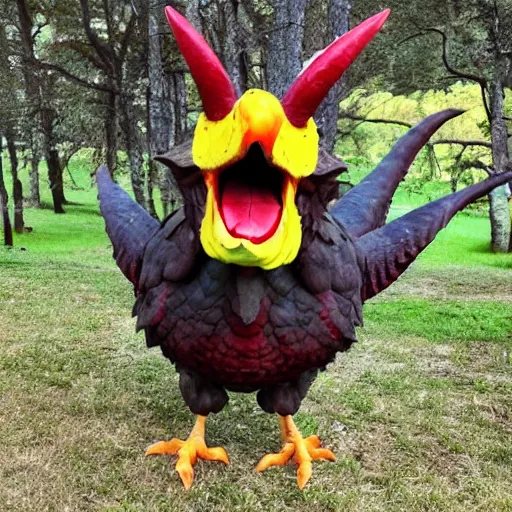 Prompt: Giant Demon Chicken