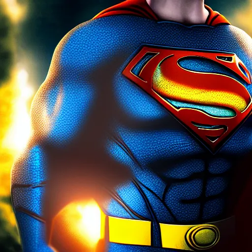 Image similar to superman vs batman in hyper detail artstation. 4k photos
