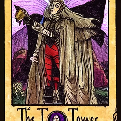 Image similar to The Tower tarot card, Rider Waite