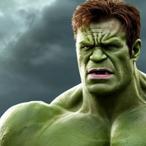 Image similar to Chris Evans as The Hulk