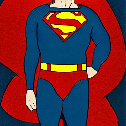 Prompt: einstein as superman portrait