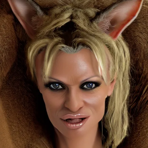 Prompt: a donkey in the style of pamela anderson, very detailed, 4 k, photorealistic