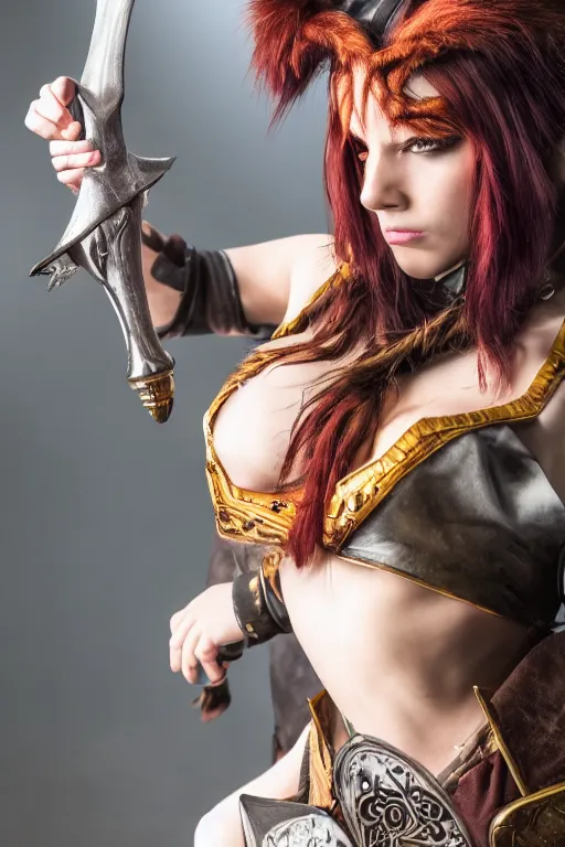 Image similar to a female DND halfing, high resolution film still, 8k, HDR colors, cosplay, studio lighting