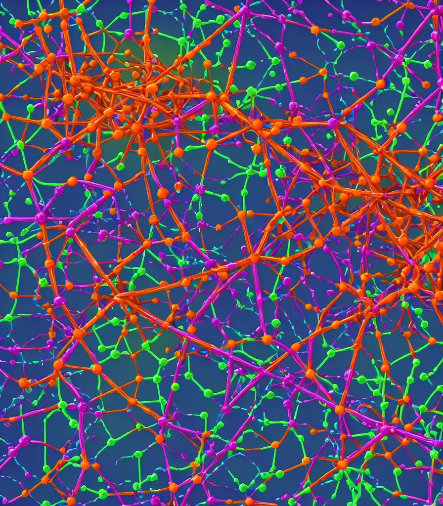 Prompt: distorted dopamine molecule