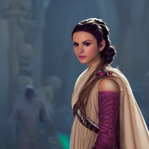 Image similar to victoria justice as princess padme in star wars episode 3, 8 k resolution, cinematic lighting, anatomically correct