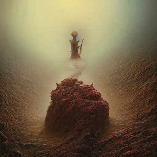 Prompt: the life after death, in the style of keith thompson and zdzislaw beksinski, artstation hd, 8 k, surrealistic digital artwork, - n 9