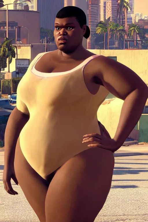 Prompt: gabourey sidibe gta 5 loading screen