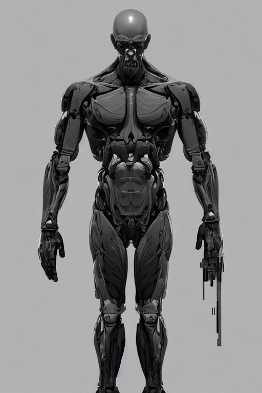 Prompt: symmetry!! full body human anatomy concept, plating, gun metal grey, cyborg limbs, gorilla feet, digital art, in the style of ben lol, brian sum, ramil sunga, herbert lowis, furio tedesschi, christopher cao, artstation, pinterest, deviantart, photoshop, octane render, unreal engine