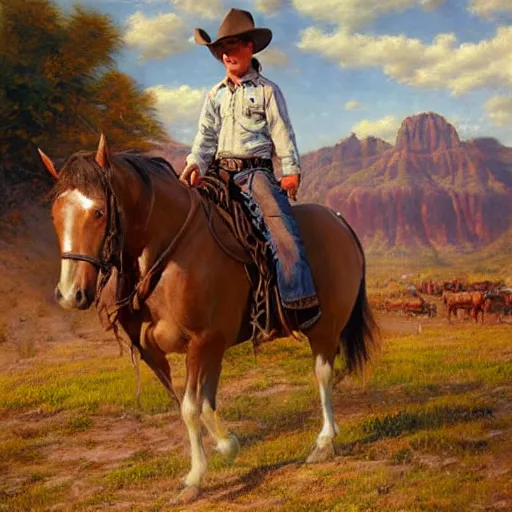 Image similar to cowboy, western art, Lilia Alvarado, Sophie Anderson, Mark Arian, Bob Byerley