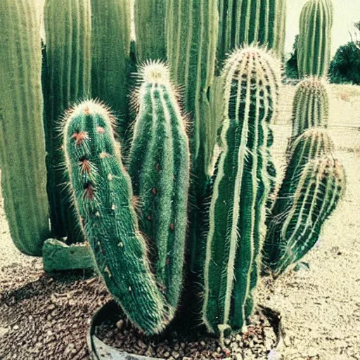 Image similar to “ a still of a humanoid cactus president ”