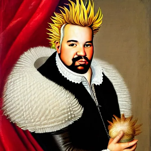 Image similar to a 1 6 0 0 s portrait painting of guy fieri pc gaming
