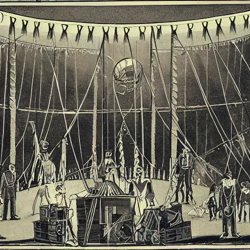 Image similar to illustration of a circus by huskmitnavn