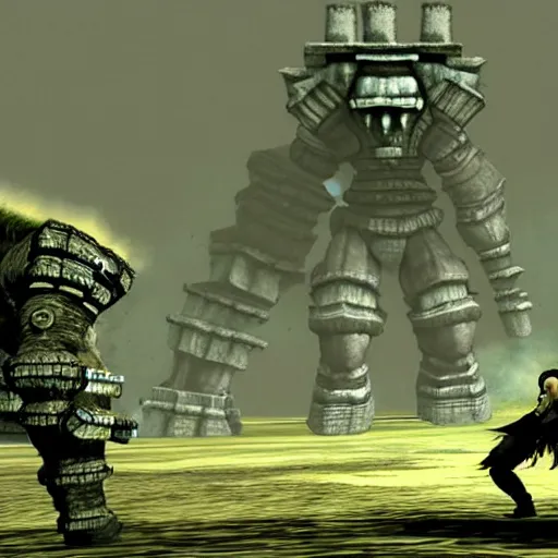 Image similar to prototype screenshots of ps 2 game shadow of the colossus, 2 0 0 4