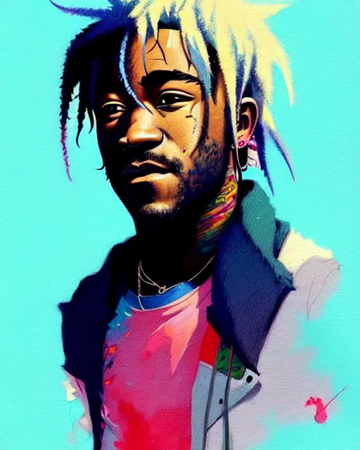 Prompt: a ultradetailed beautiful panting of lil uzi vert, by conrad roset, greg rutkowski and makoto shinkai, trending on artstation