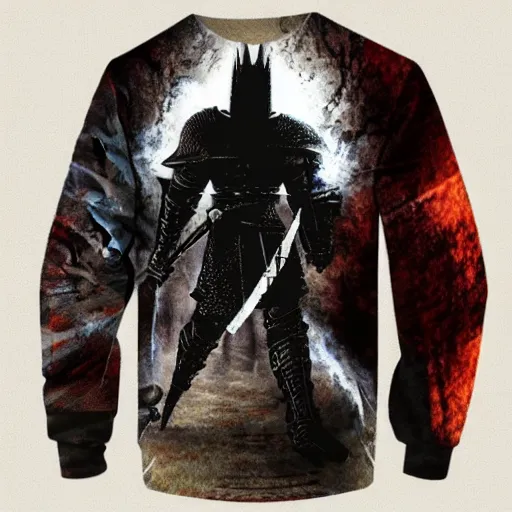 Image similar to 8 bit dark souls knight wearing a hoodie