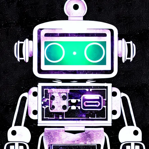 Image similar to robot in darkvibe aesthetic cybersplash