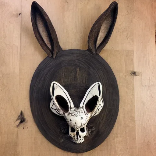 Prompt: rabbit skull mask