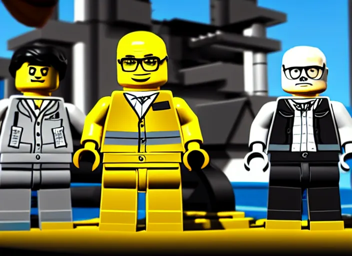 Prompt: film still of breaking bad as a lego movie, 4 k