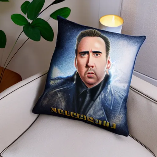 Image similar to nicolas cage pillow