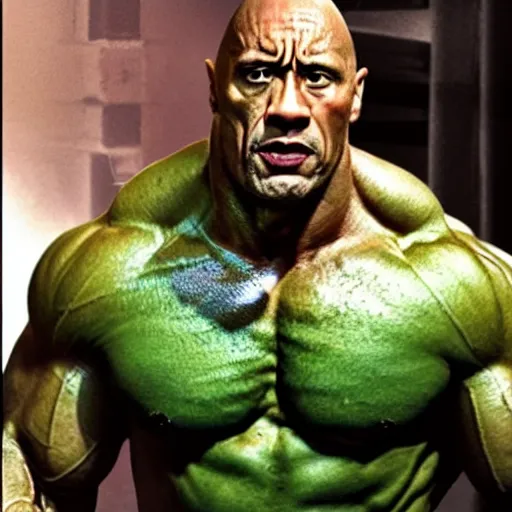 Image similar to the rock as the hulk